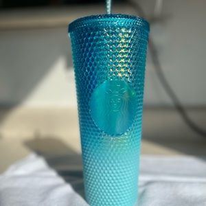 Starbucks Glacier Blue Ombre Gradient Studded Tumbler Cold Cup NWT